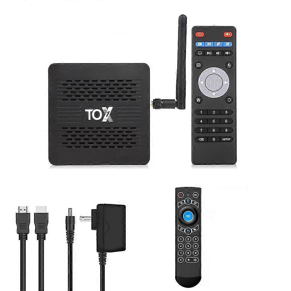 Tox 1 smart tv box android 9 4gb 32gb amlogic s905x3 wifi 1000m bt4k set top box media player support dolby atmos audio