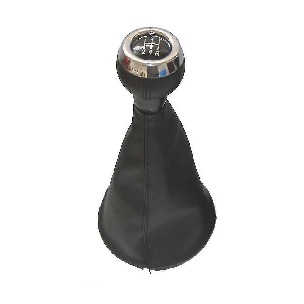 5 Speed Chrome Car Shift Gear Knob Lever Gaiter Boot With Dust Cover