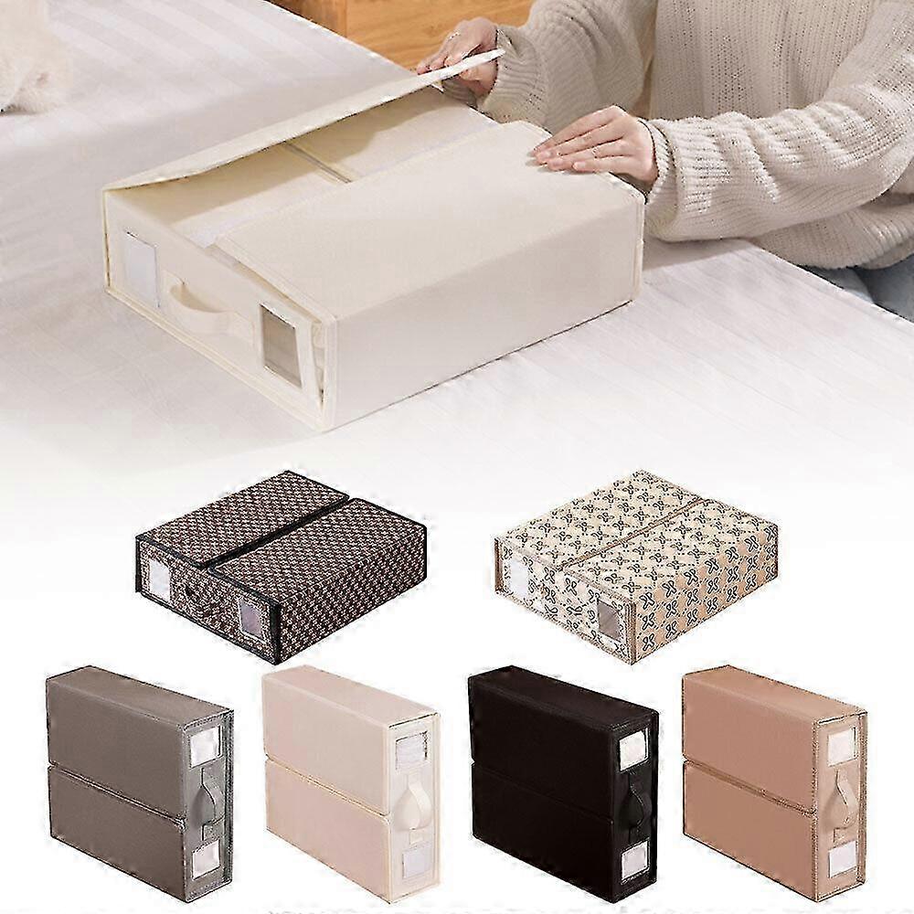 Bed Sheet Set Organizer Foldable with Window Blanket Storage Box 1/2PC