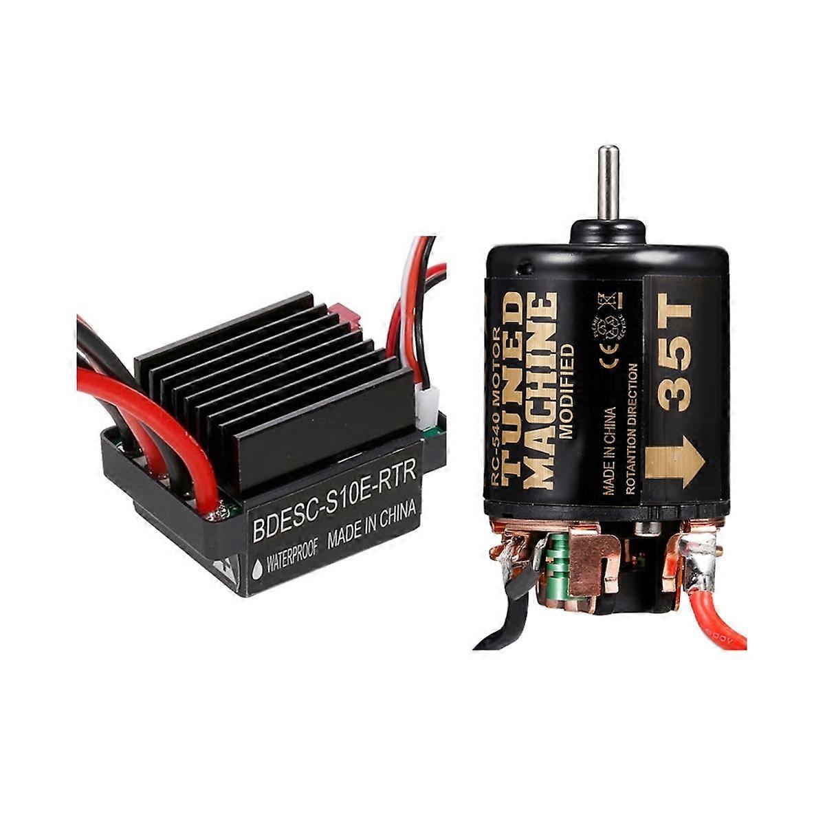 320A ESC + 540 Brushed Motor for 1/10 RC Car Axial SCX10 90046 TRX4 D90 Redcat ,35T