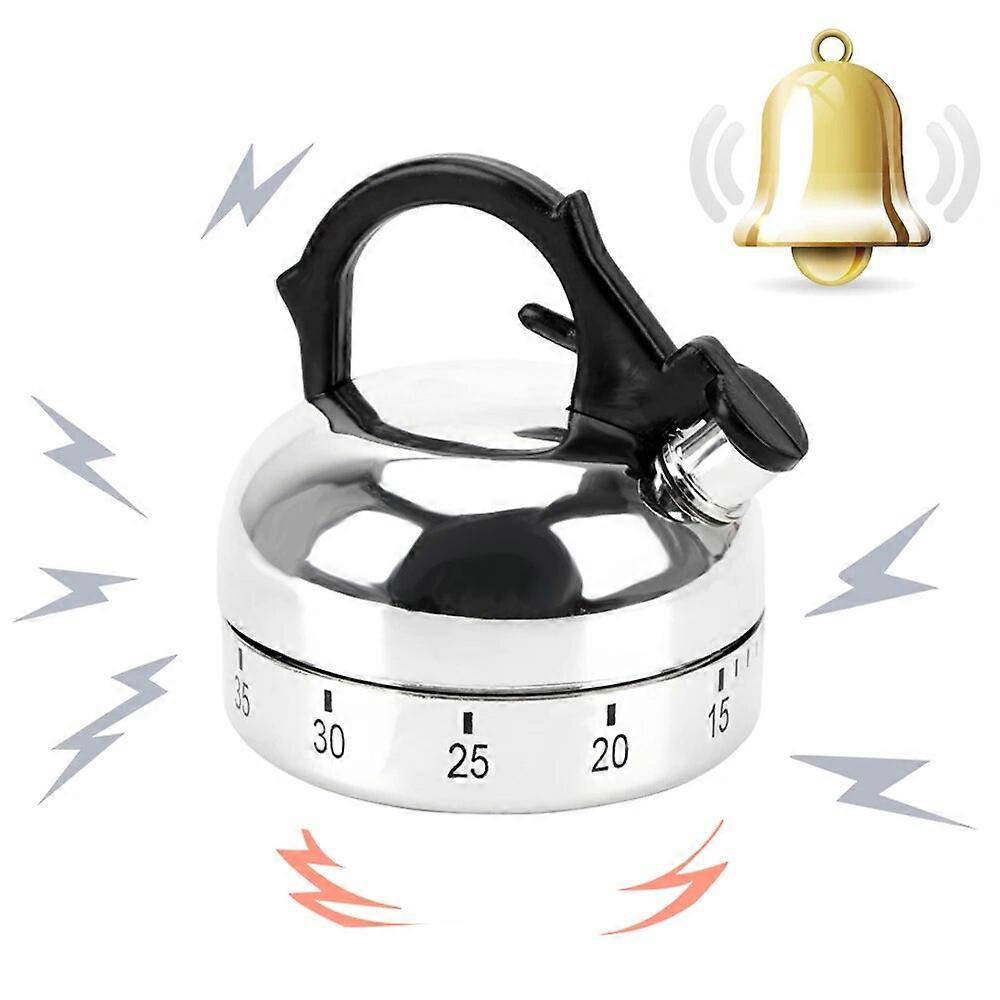 60 Minutes Kitchen Timer Cooking Reminders Tools Kitchen Tool Gadgets Countdown Alarm Reminder Kettle Shape Mechanical Timer