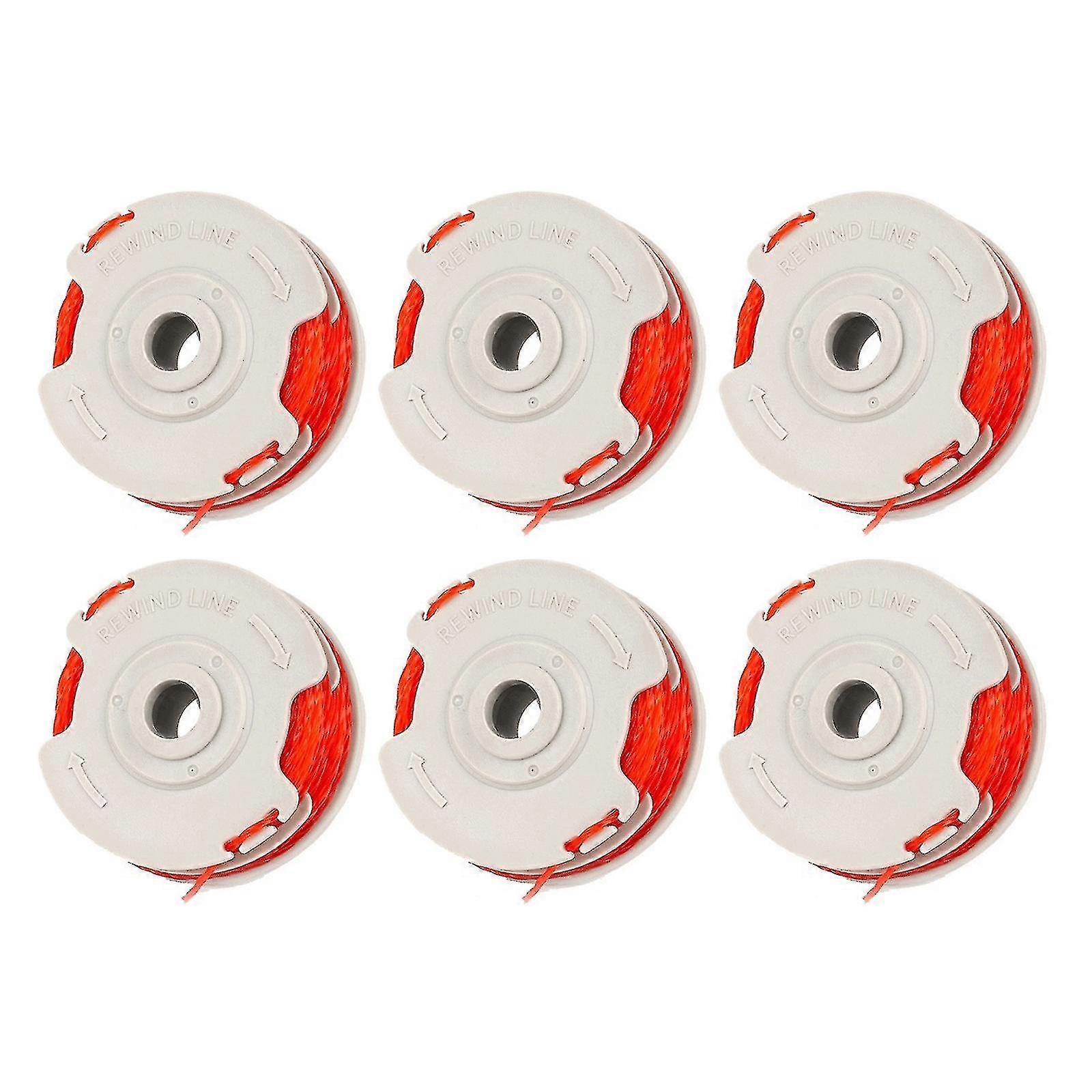 6 Pack Fly021 String Trimmer Replacement Spool & Line For Flymo