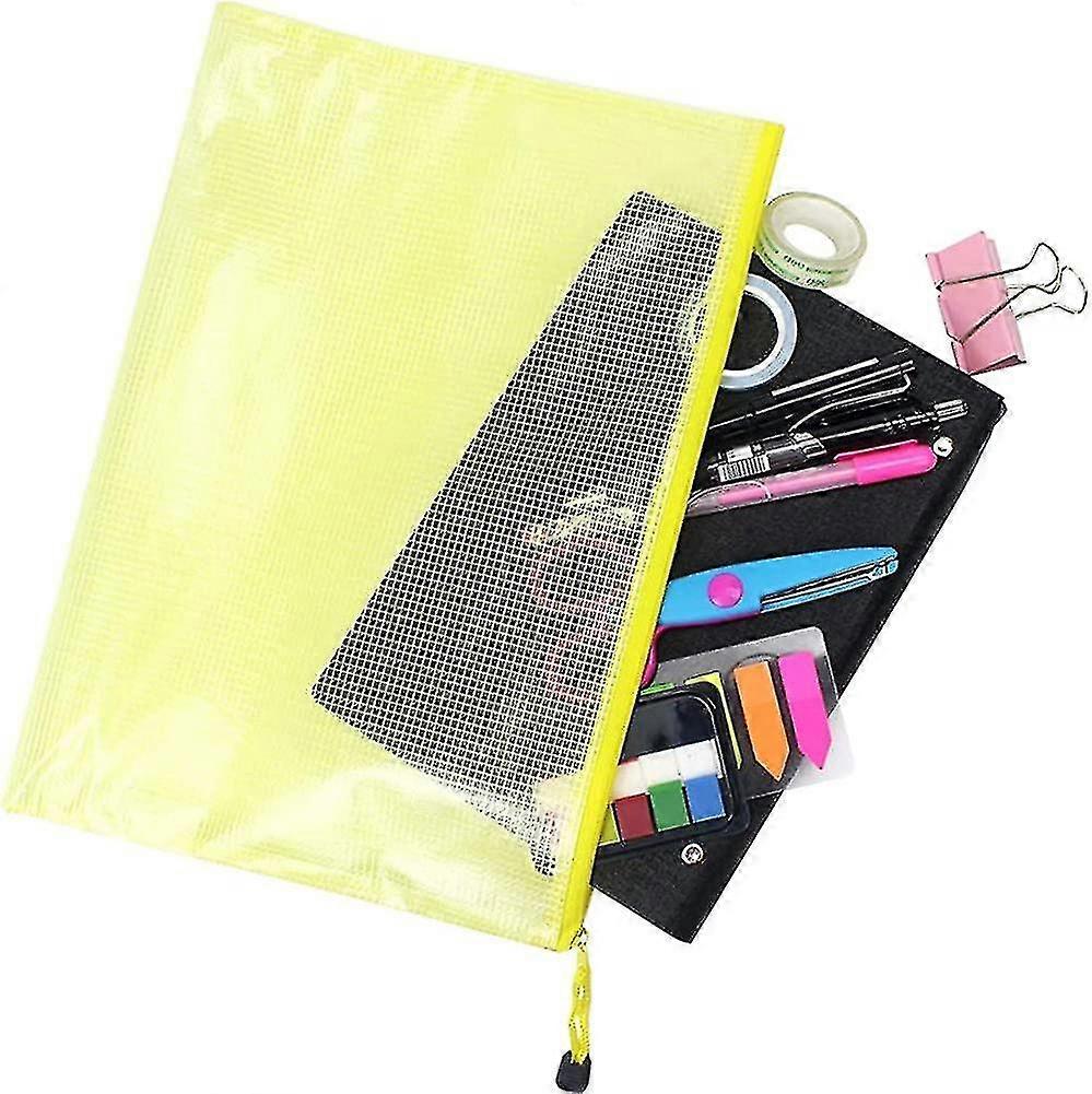 16 stk Dokumentpose Mesh Tasker Sæt Din A4 Lynlåsposer Plastik Lynlåsposer Gave