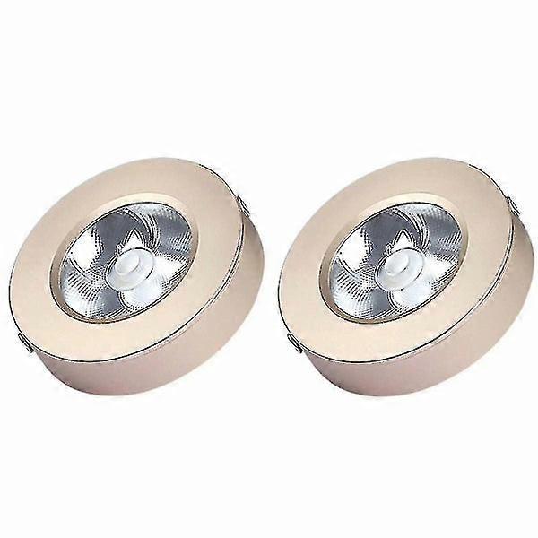 2-Piece LED Cabinet Lighting 5W 1500lm 3000K Surface Mount Spotlights IP43 for Cabinets and Commercial Spaces
