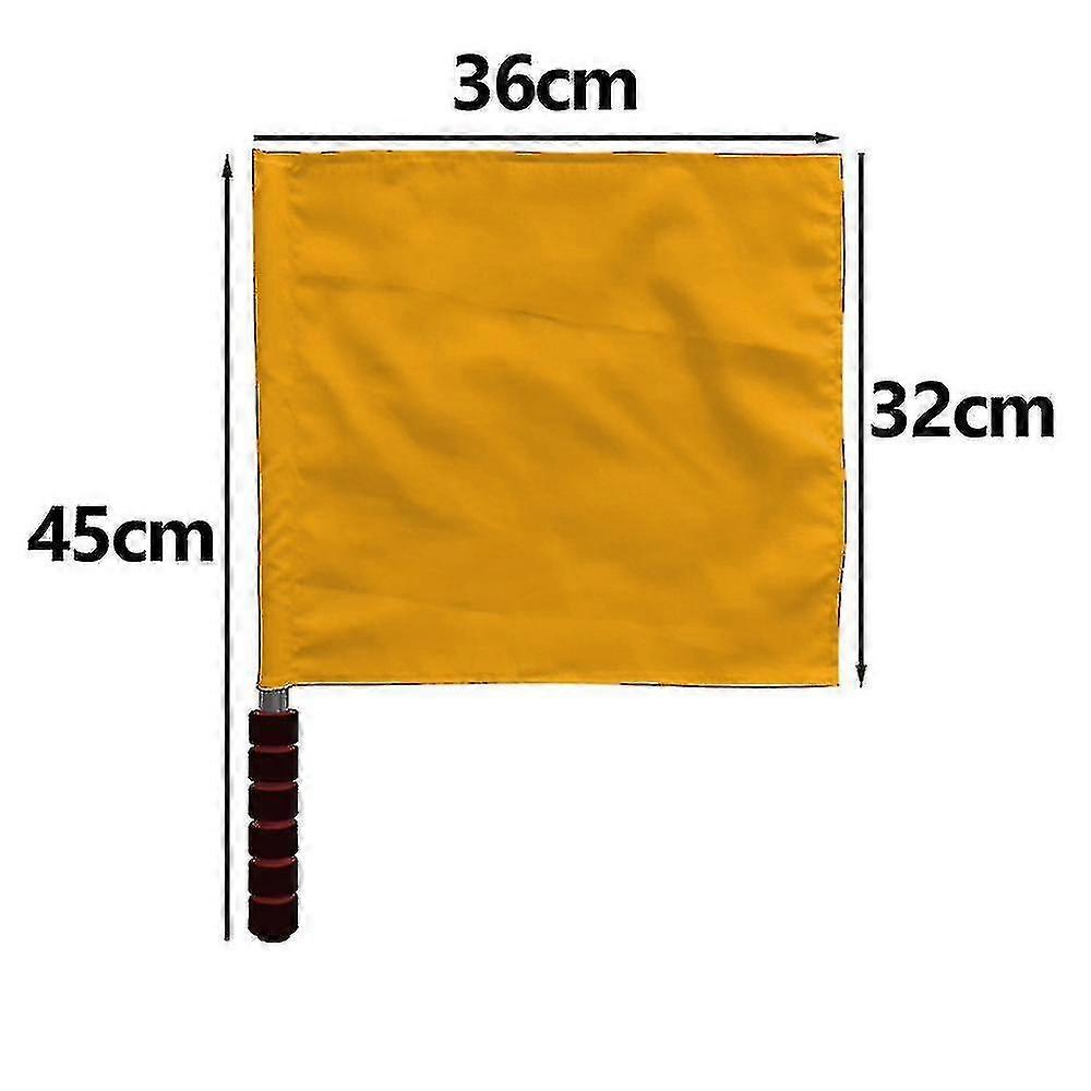 Referee Flag Stainless Steel Command Hand Flag Red Signal Flag Sponge Handle Special Patrol Performance-color:orange