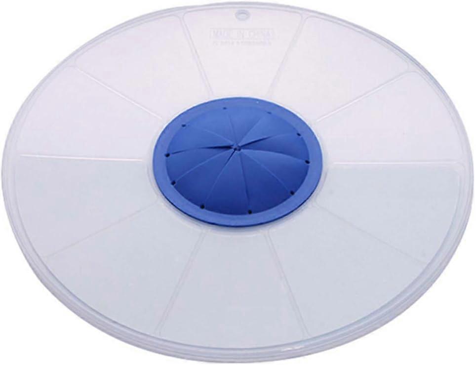 Silicone Cover Splash Cooking Guard Mixing Bowl Splatter Screen Baking Mixing Bowl Guard Covers Pots Shields(Blue + white)