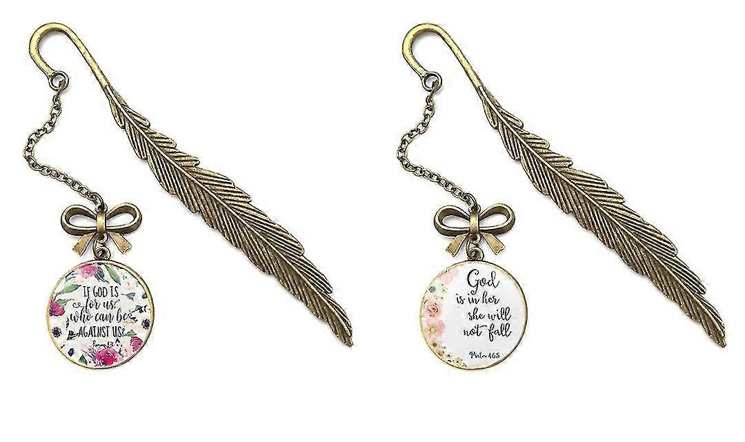 2pcs Bookmark Metal Bookmark Feather Bookmarks Page Markers