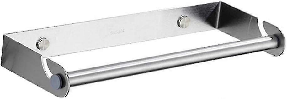 12-tums tvättrumshållare för hushållspapper, silver