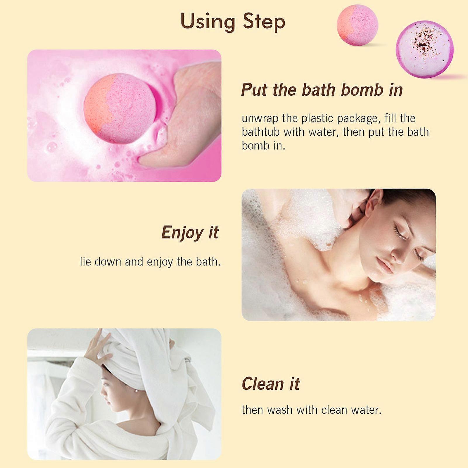 Yuclam bain boule de sel ensemble explosion boule de bain fleur séchée boule de bain hydratant aromathérapie single 100g paquet de 12