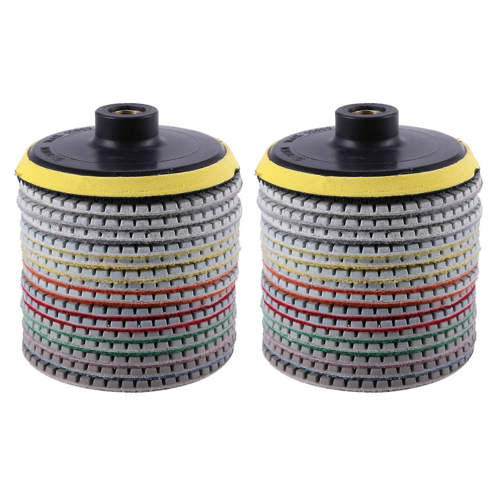 16Pcs Diamond Polishing Pads Kit 4 Inch 100Mm Wet/Dry