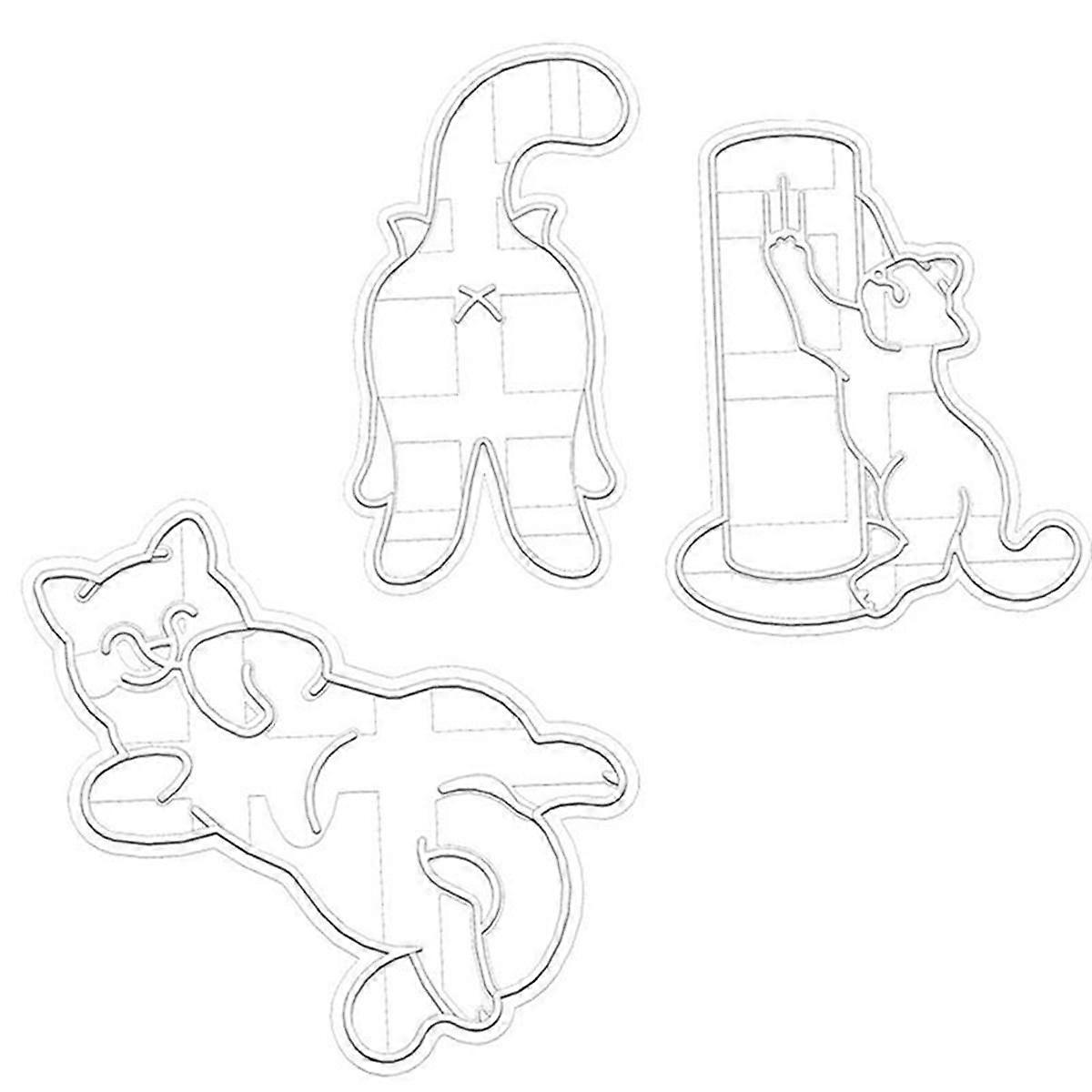 Plastic Cat Cookie Cutters Kitty Butt Shape DIY Biscuit Cookie Mold Stamp Bakeware DIY Biscuit Hand