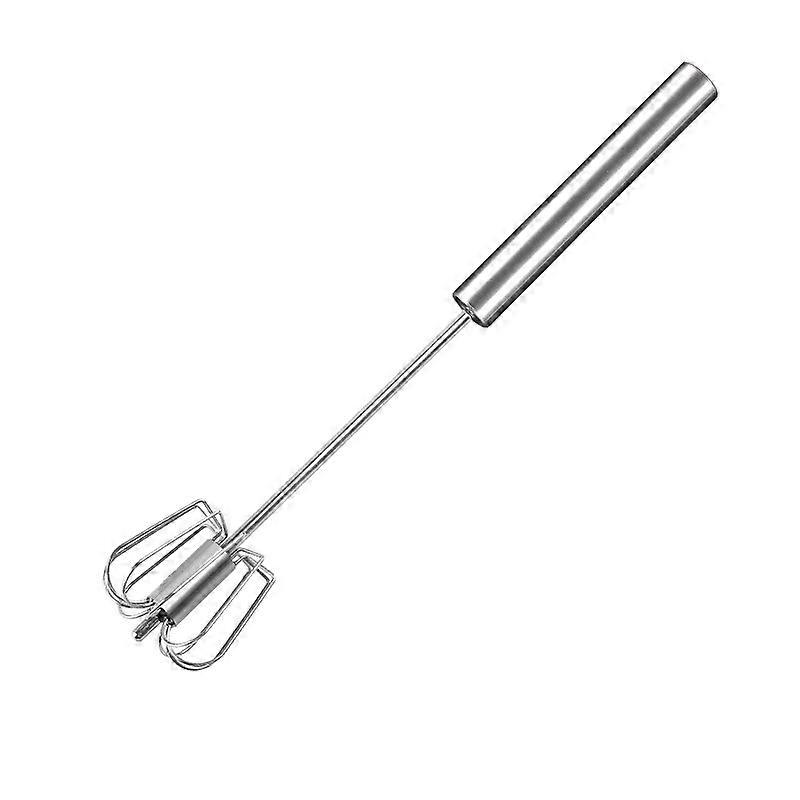 Push type stirring semi-automatic stainless steel egg beater Hand driven stirrer 35.5*6.5cm