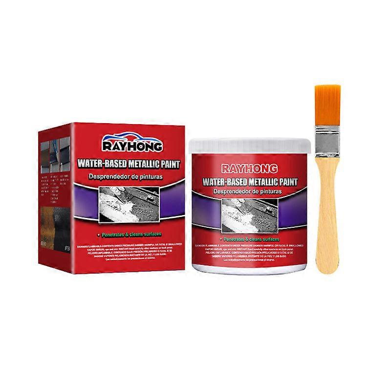 100g Water-Based Metal Rust Remover,Multi-Functional Car Metallic Paint,Rust Preventive Coating,Anti-Rust Chassis Universal Rust Converter with Brush