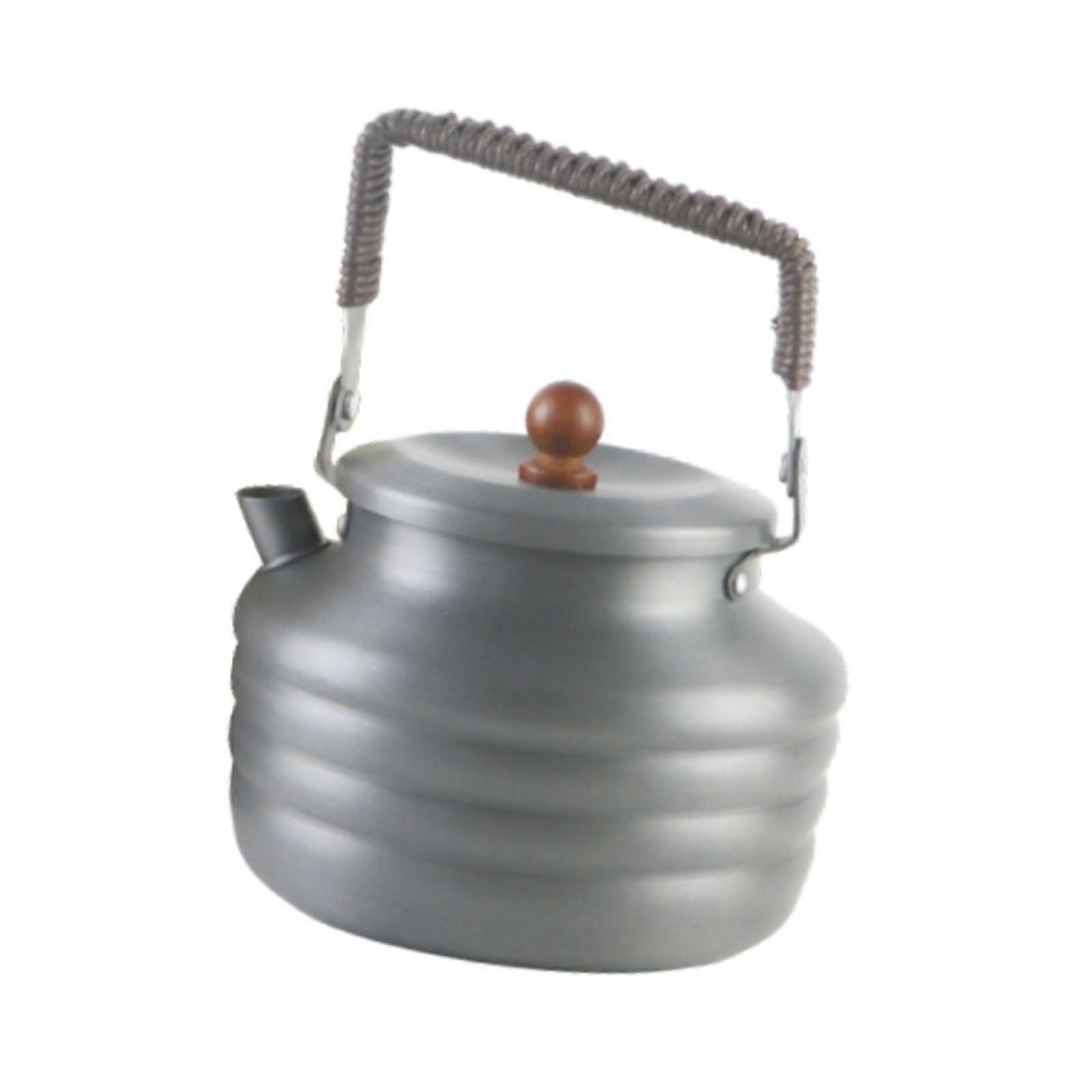 Bollitore da campeggio, teiera, bollitore per acqua, caffè, teiera per arrampicata, escursionismo (grigio)
