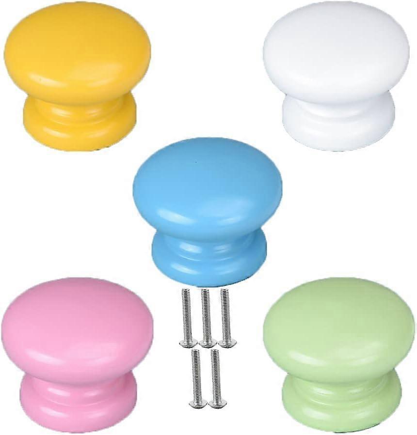 WJTG  Kitchen Cupboard Door Knobs, 5 Pieces Drawer Cabinet Door Knobs, Furniture Knob, Pull Handle RoundJ