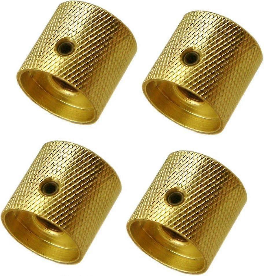 حزمة من 4 قطع النحاس قبة مقبض مقبض التحكم في نغمة الصوت المقابض للغيتار الكهربائي باس نوع المسمار (الذهب) - YNP