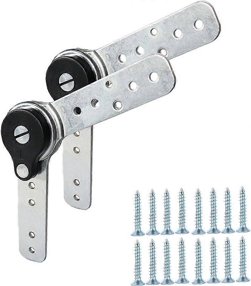 Pack of 2 Furniture Adjustable Angle Hinge Automatic Reset Function Hinge Angle Adjuster Sofa Cabinet Deck Chair Gear Adjustment 90 to 180 Degrees
