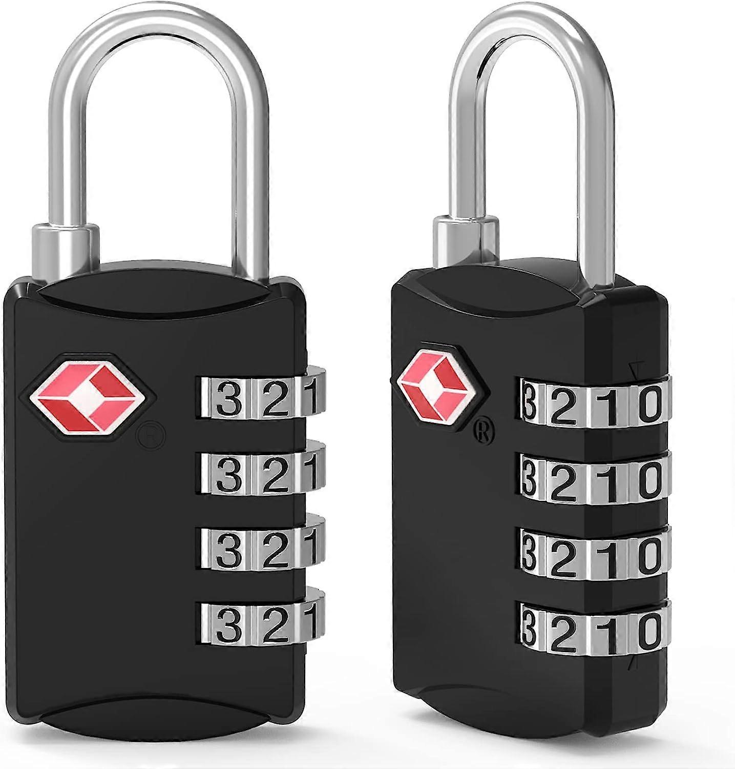 Luggage Locks, [New Version] [2 Packs] 4 Digit Security Padlocks, Luggage Locks Combination Padlocks, Code Lock for Travel Suitcases