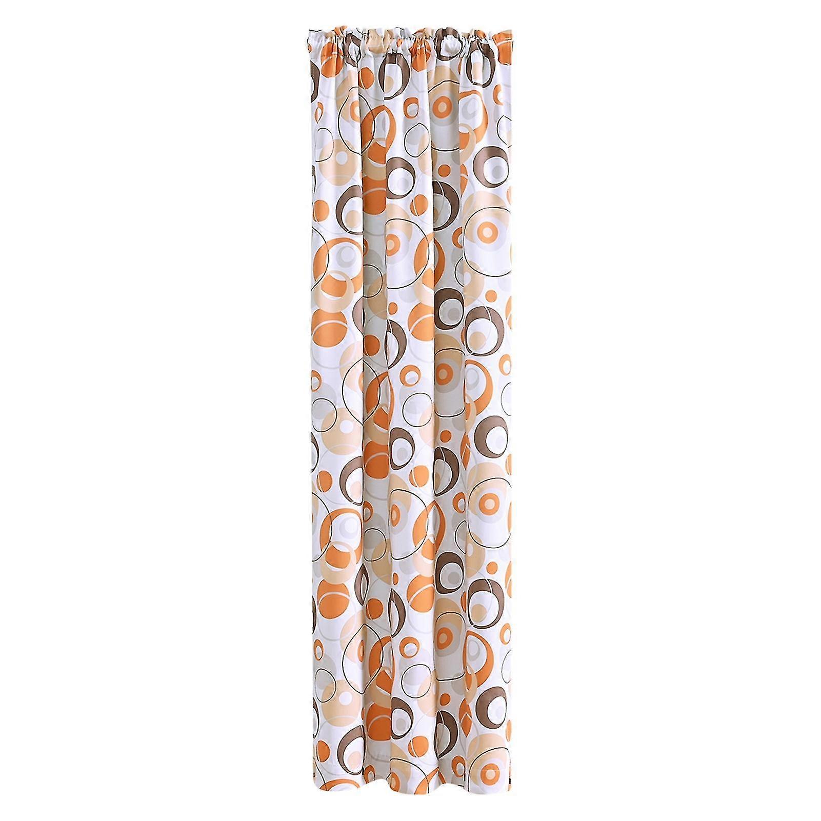 Window Curtain Lightproof Easy To Install Polyester Circle Pattern Window Drape Home Decor