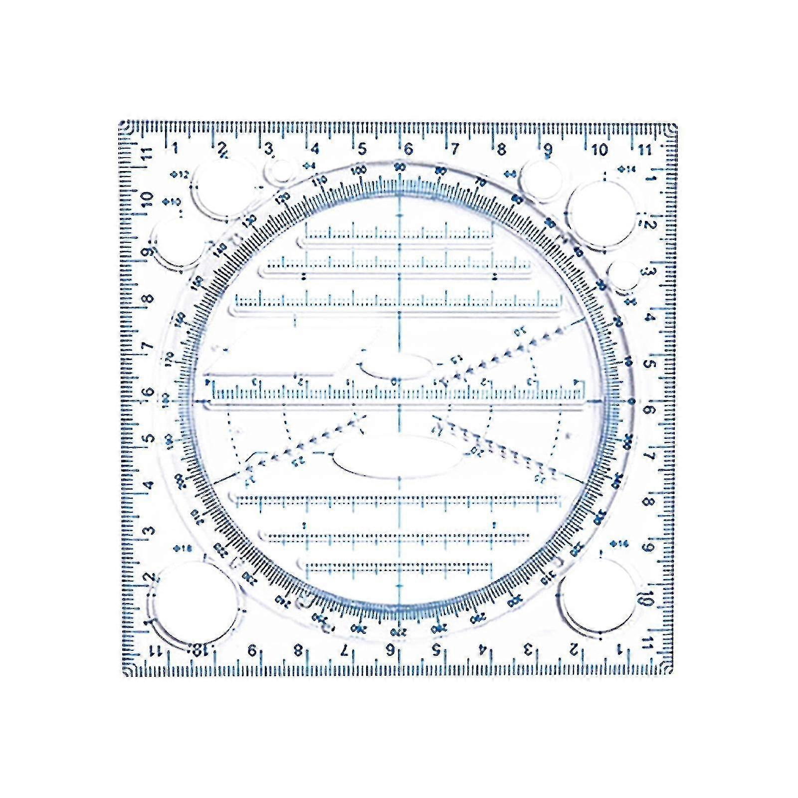 Straight Edges Ruler Geometric Drawing Template Springhall Angle Multifunctional_Feb
