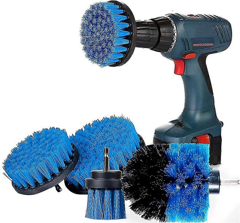 Drill Brush Cleaning Brushes Set. 4 Pack Drill Scrubbing Brushes For Cleaning