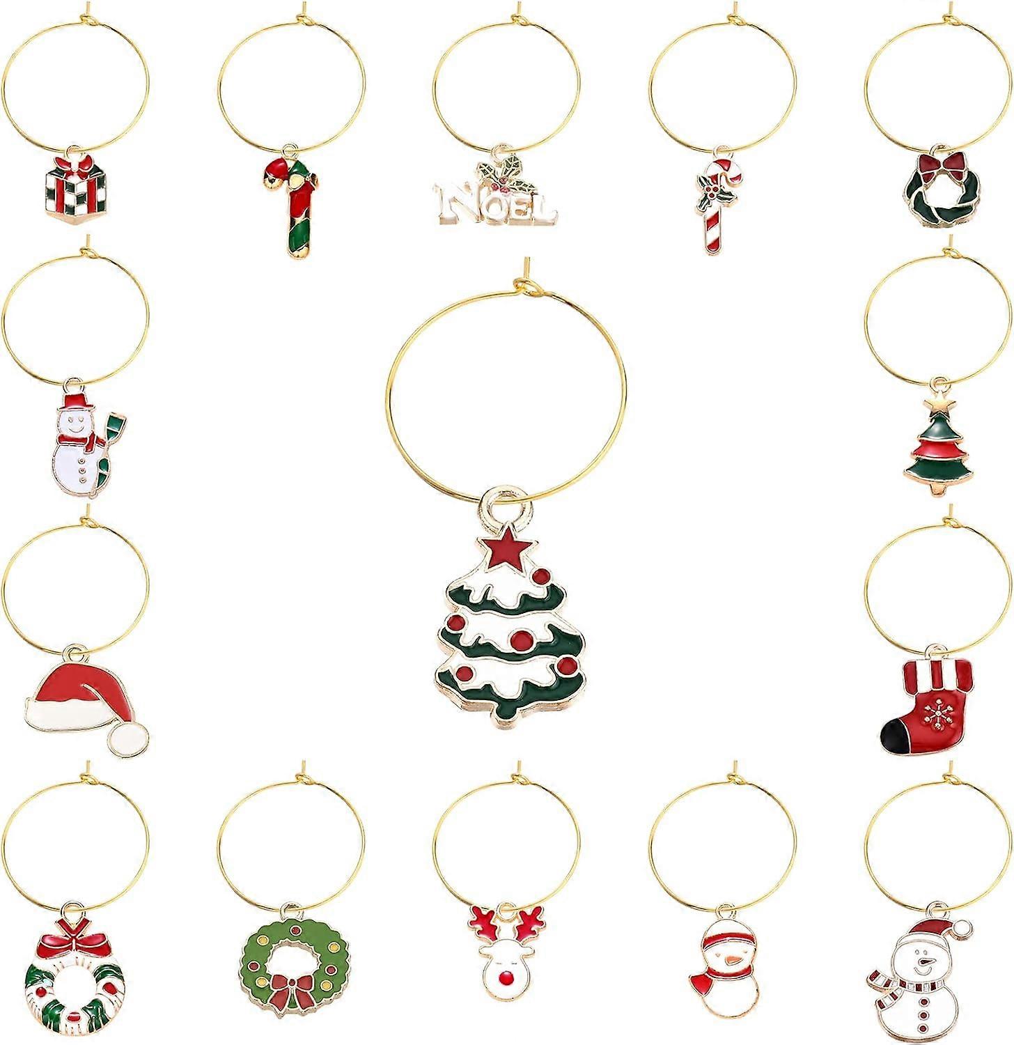 jul, vin, glas, markörer, berlocker