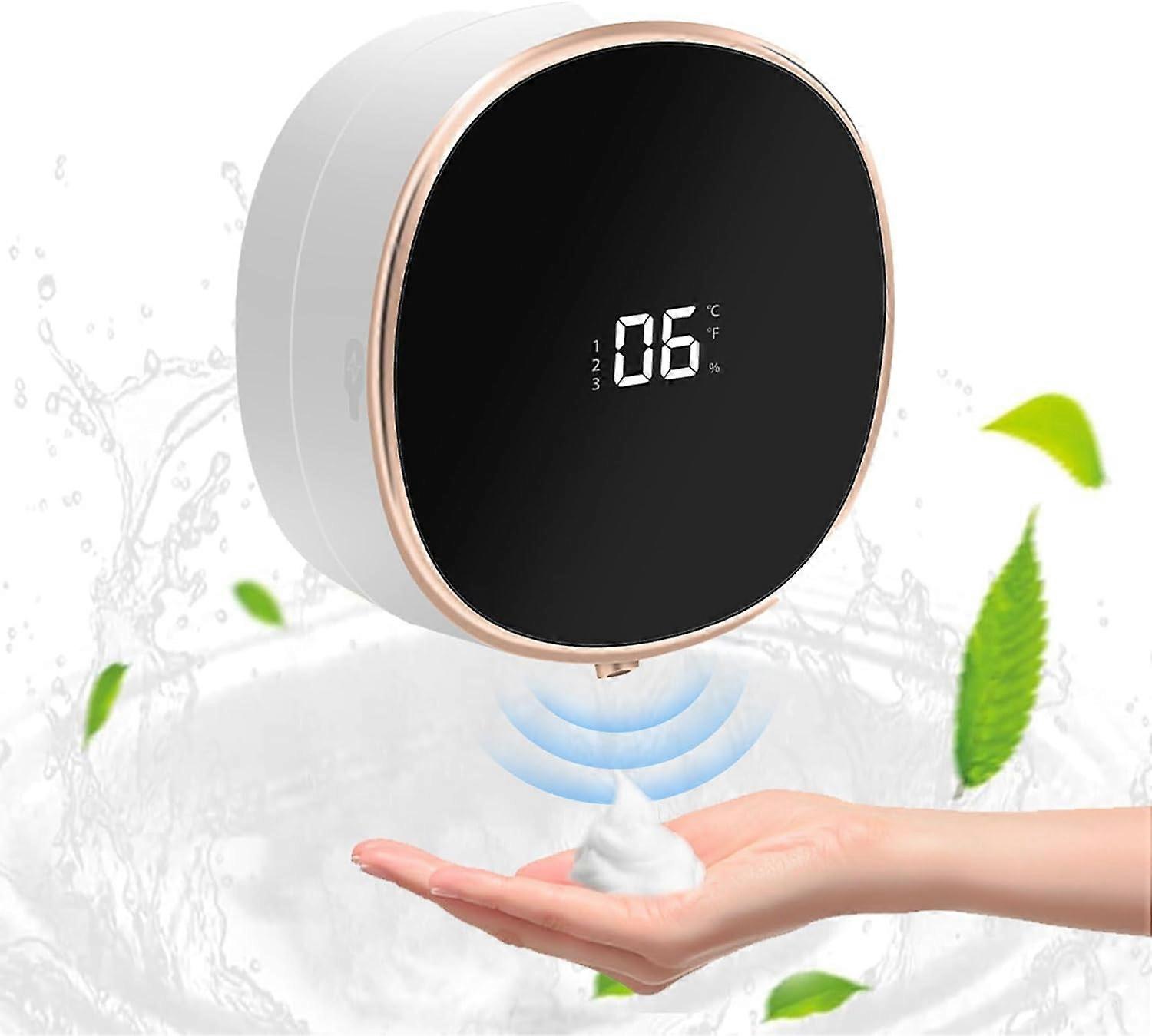 Automatic Foaming Soap Dispenser, Touchless Hand Soap Dispenser Rechargeable with LED Time Display Foaming Soap Dispenser -280ml