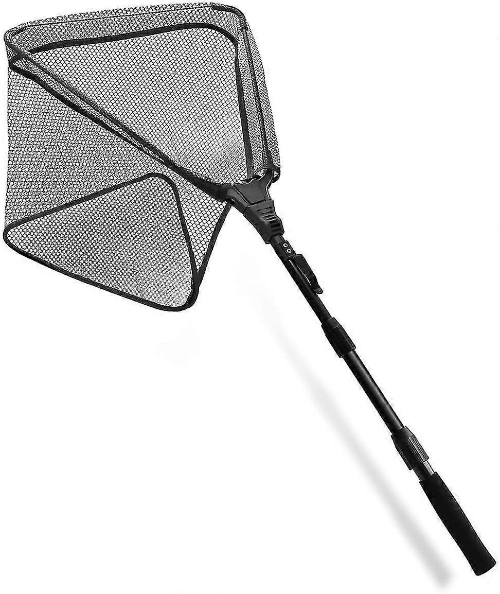 Fishing Net Fish Landing Nets Collapsible Telescopic Sturdy Pole Handle For Saltwater Freshwater Extending To 43/71 Inches
