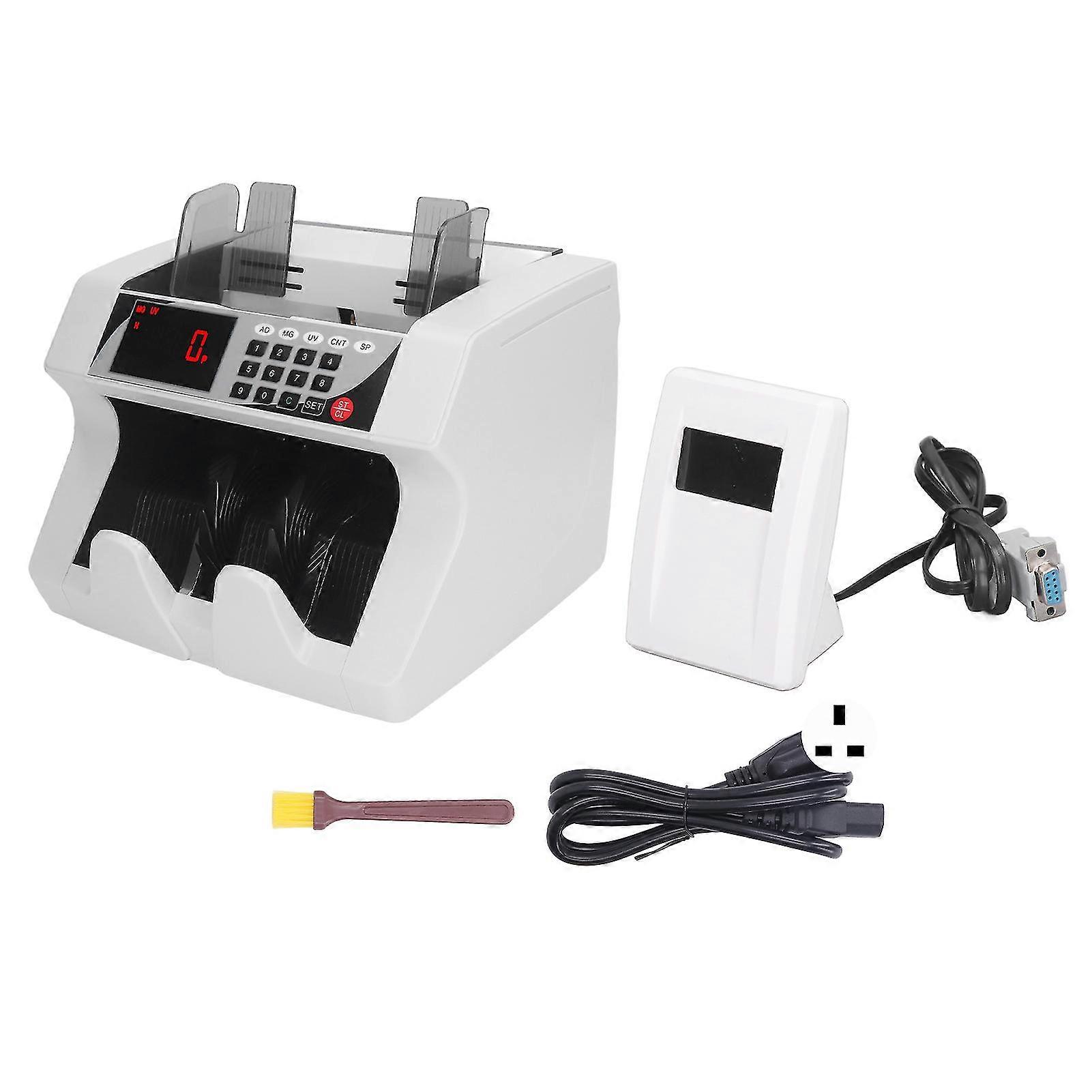 Money Counter Mini Commercial Cash Counting Machine with LCD Alarm for Supermarkets 110V 220V UK Plug