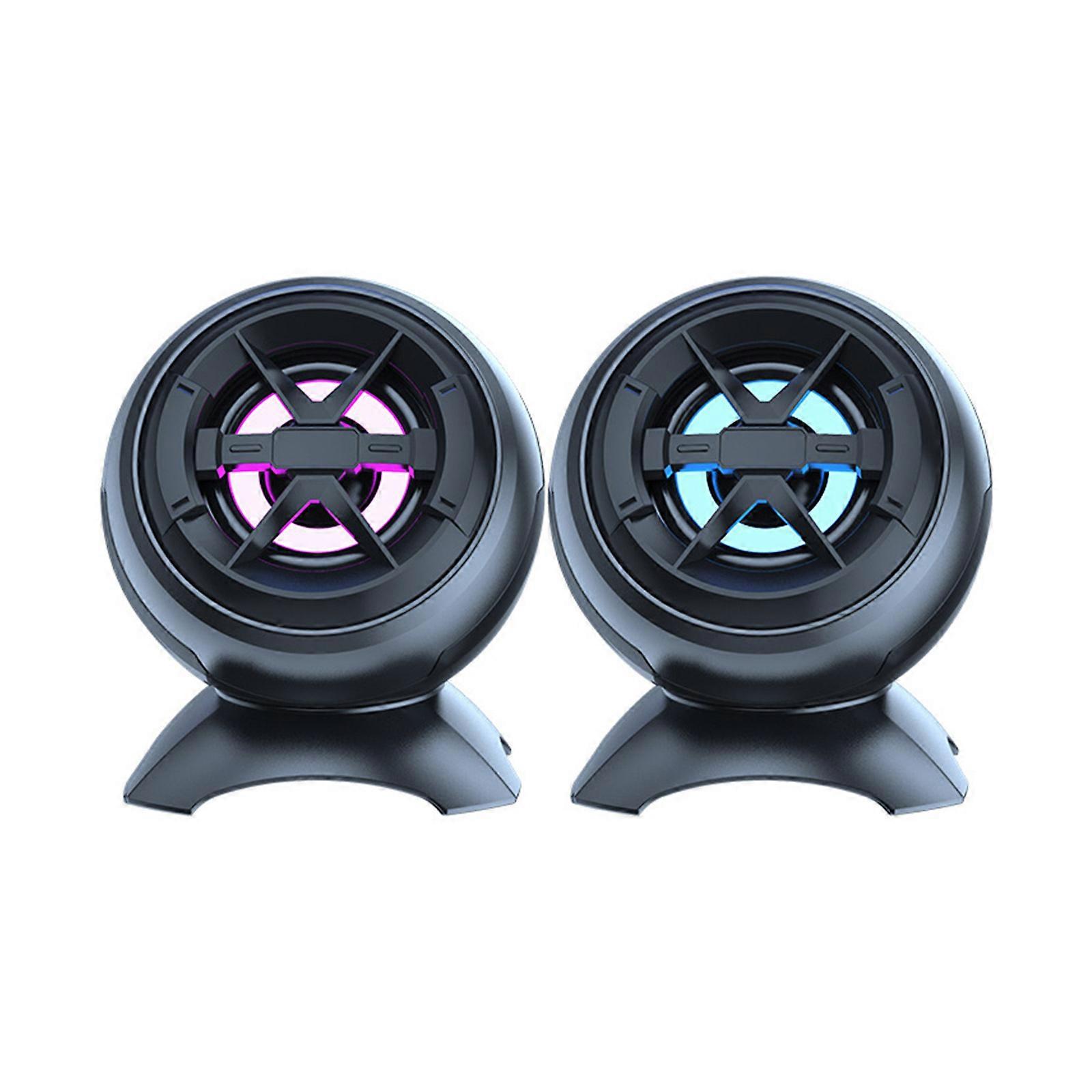 Home Wireless Stereo Speaker 2 Pieces Desktop Speaker USB Volume Control