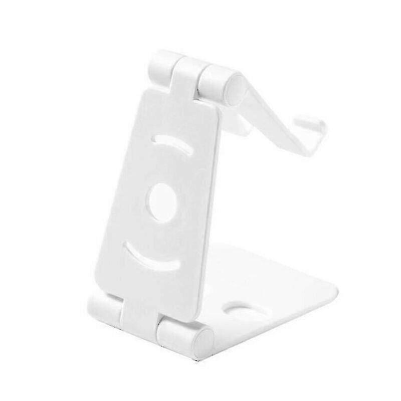 (Blanc) Universal Réglable Téléphone Mobile Tablet Holder Mount Cradle Desk Stand Pliable