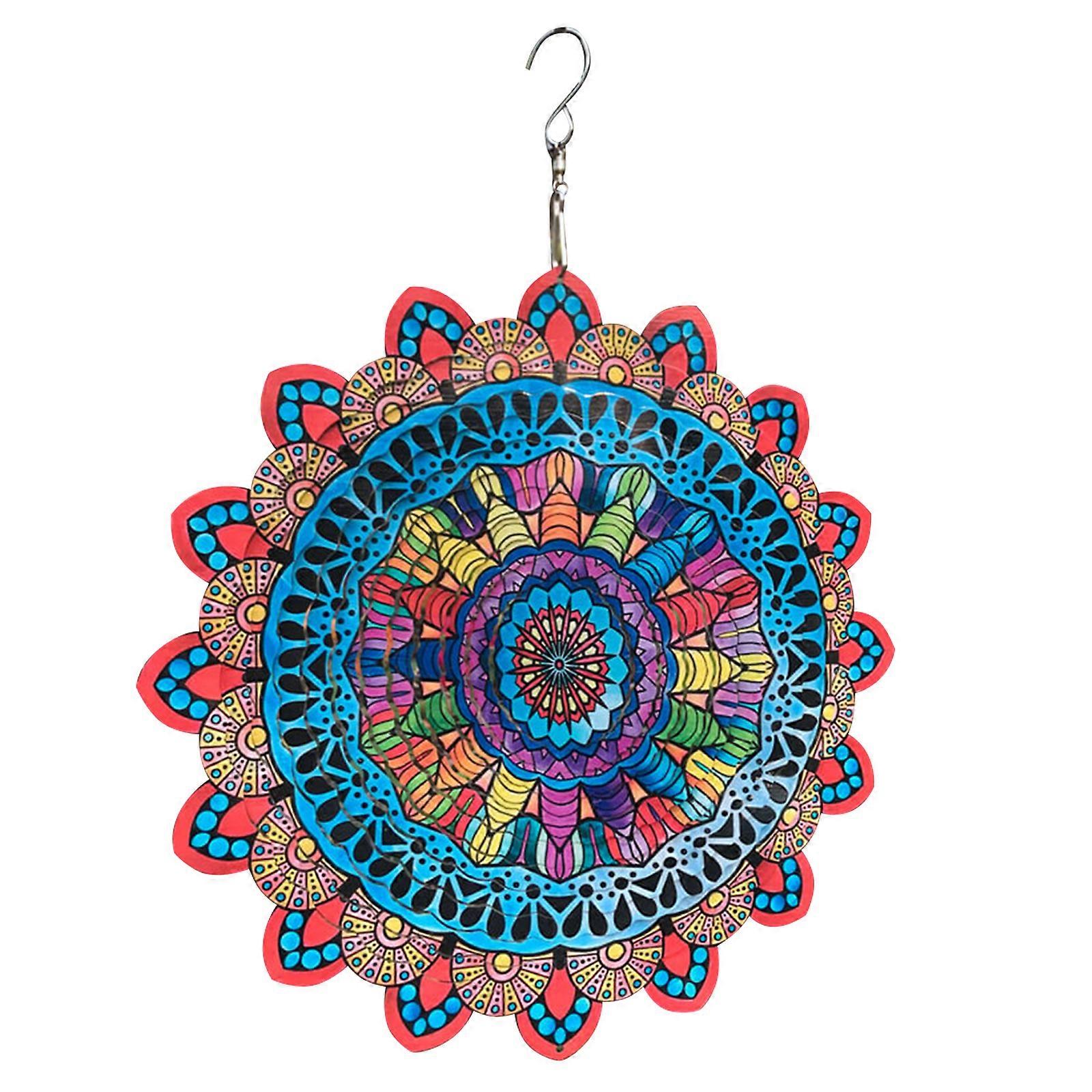 3D Effect Wind Spinner Stunning Outdoor Patio Yard Decorations