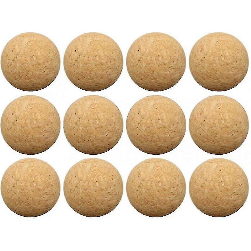 12 قطعة كرات الفلين لكرة القدم الطاولة ، كرات الفلين الطبيعية بهدوء شديد 36 مم QVY