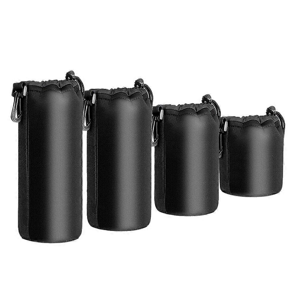 4PCS Camera Case Lens Pouch Set Lens Case Small Medium and Extra for DSLR Camera Lens Bag Pouch Sho
