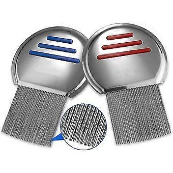 Lice Comb Stainless Steel Professional Lice Combs And Head Lice Treatment To Effectively Get Rid Of Hair Lice And Nits, Best Results For Infection And