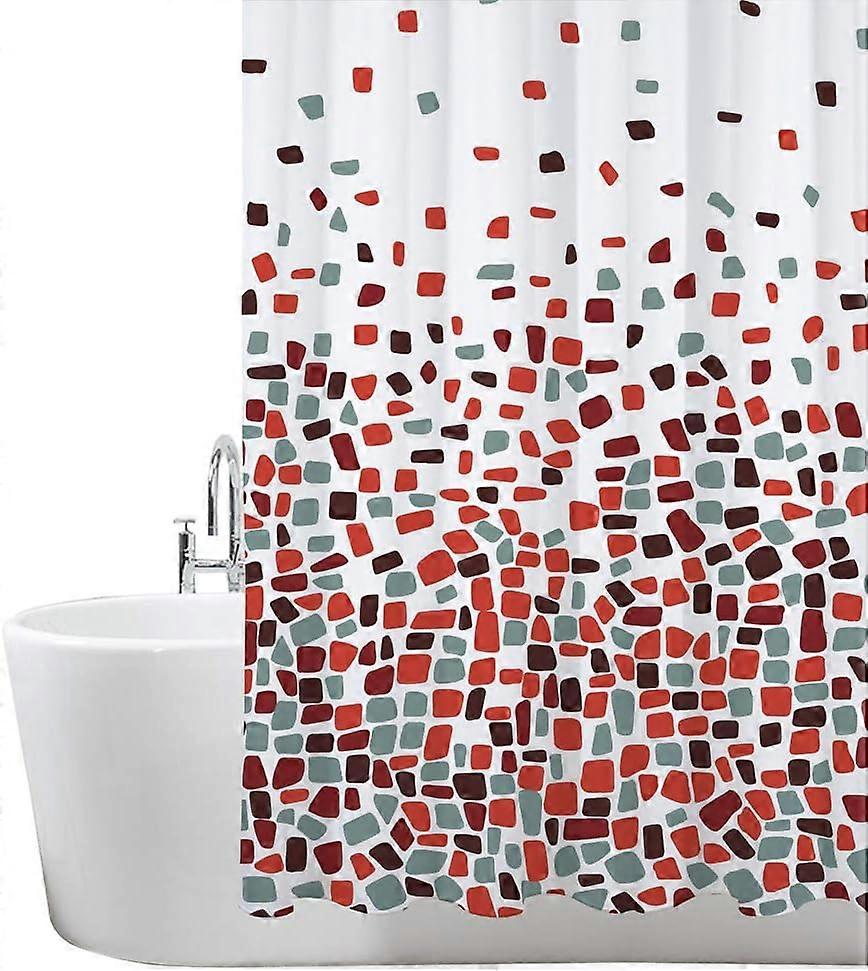 Mildew Resistant Shower Curtain 180 x 180 cm - Red
