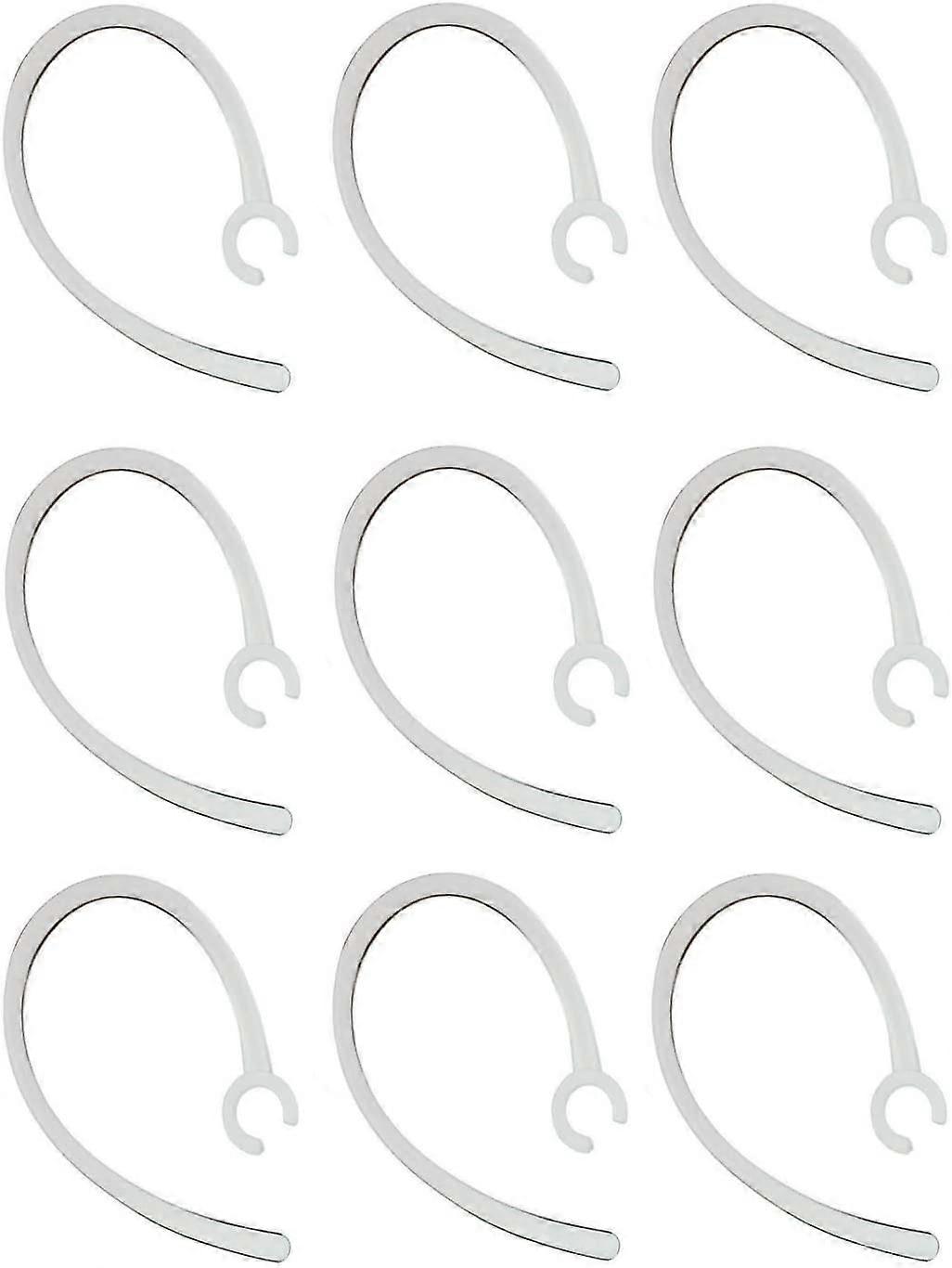 Universal Small Clamp Bluetooth Ear Hook Loop Clip Replacement - Set of 9 Clear