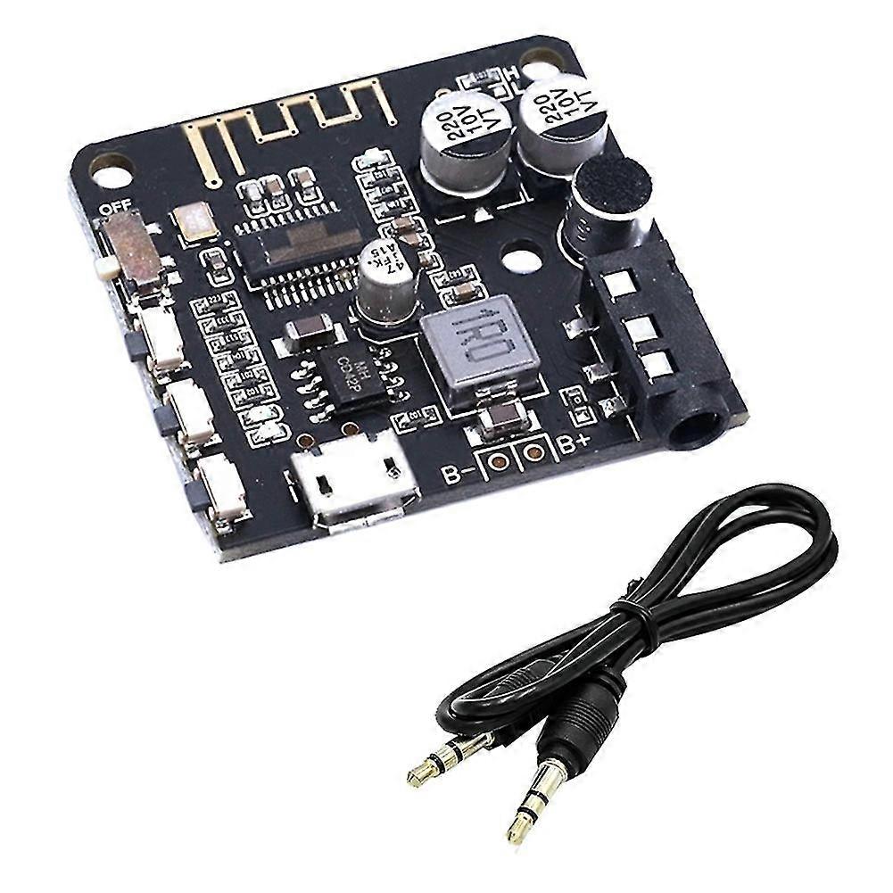 Bt5.0 Receiver With Aux Audio Cable Mp3 Bluetooth Decoder Lossless Car Speaker Audio Amplifier Board Module