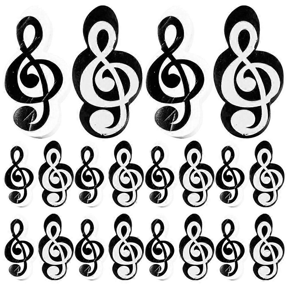 20 pcs Mini Erasers Cute Small Erasers Music Note Shaped Erasers for Students
