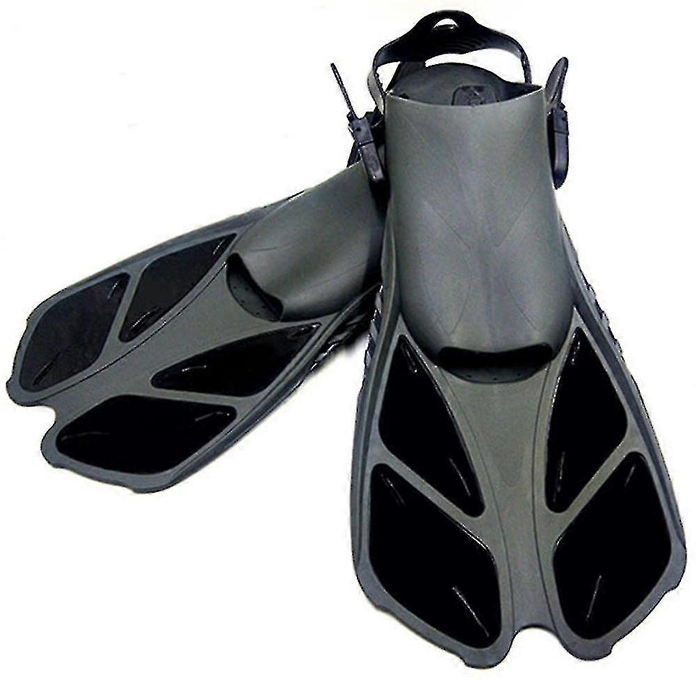 Swim Flippers Snorkeling Gear Lap Swimming Short Scuba Diving For Men Women Adult Youth Travel Size Adjustable Buckles Open Heel
