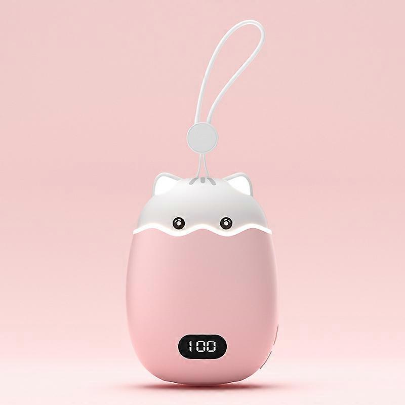 Cute Cartoon Cat Silicone Charging Treasure Warm USB 2 in 1 Mini Portable Heater Self Heating Hand Warmer
