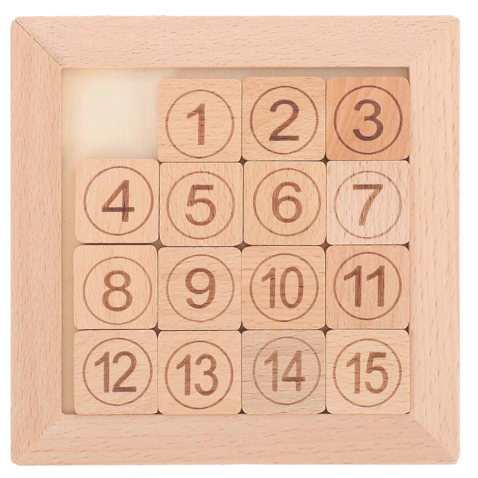 Slide Number Puzzle Toy Wooden Number Cognition Toy Kids Educational Toy