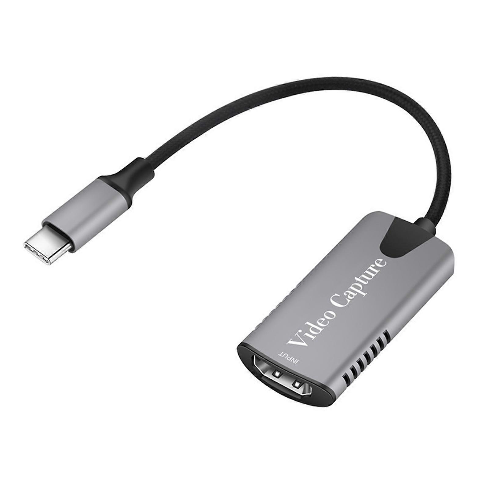Capture Card Stable Performance 1080P 4K 60HZ High Resolution No Lag Video Transmission DC 5V/0.4A Type-C to HDMI-compatible Audio Capture Adapter Car
