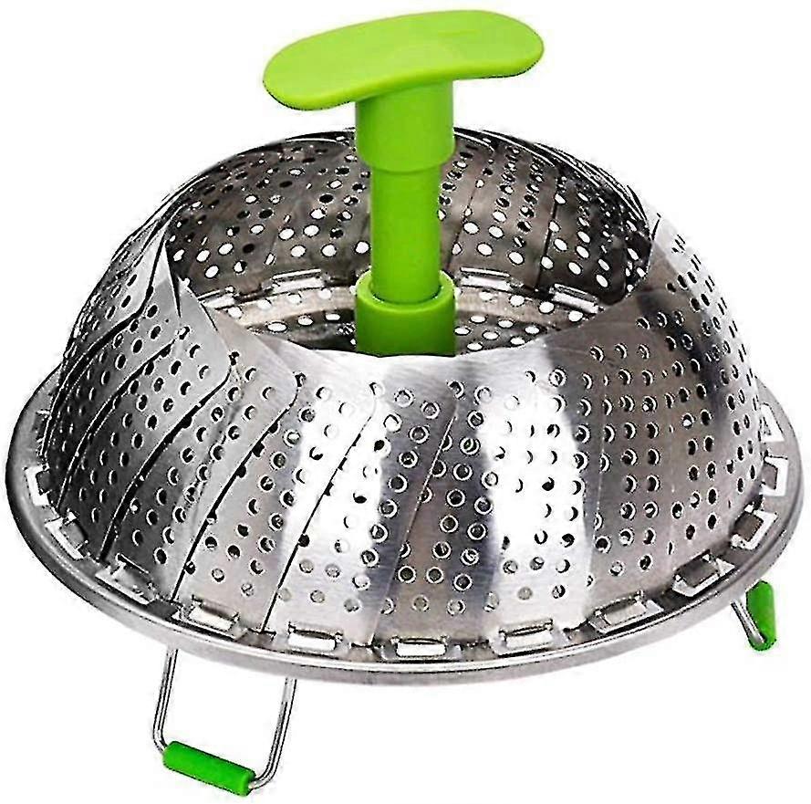 Steamer Insert With Anti-hot Extendable Handle And Non-slip Legs