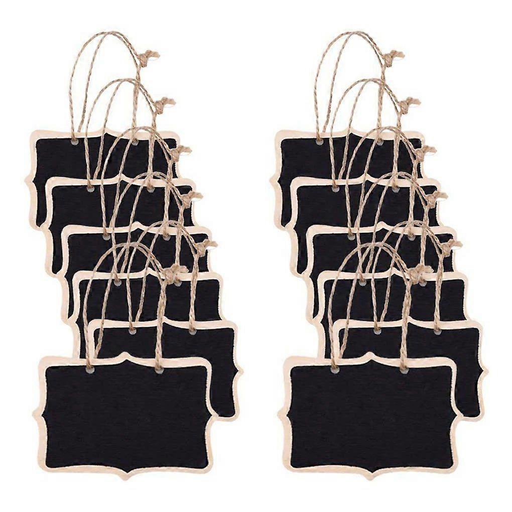 Tableau noir double face, 12 Pcs Signes Tableau noir Mini panneaux de messages Tableau noir Tableau noir