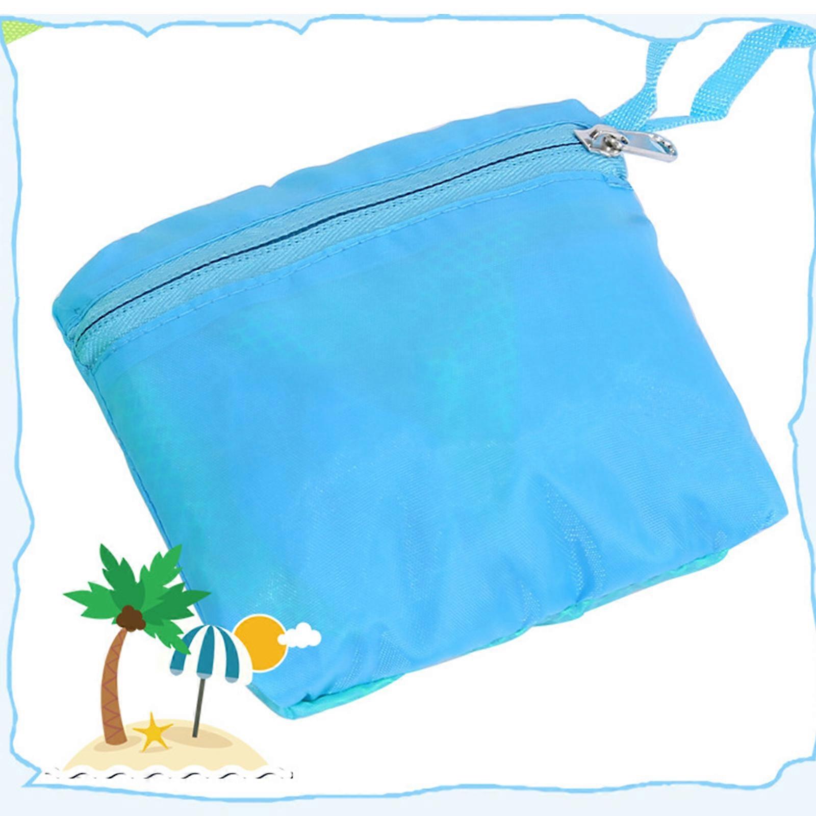 Beach Toy Bag Tote Foldable Blue Large Square Backpack Storage Bags