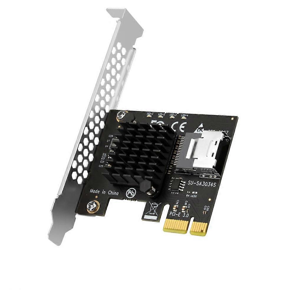 PCI for Express to Mini SAS 8087 PCI-E 1X to 4 Port SATA3.0 Expansion Riser Card