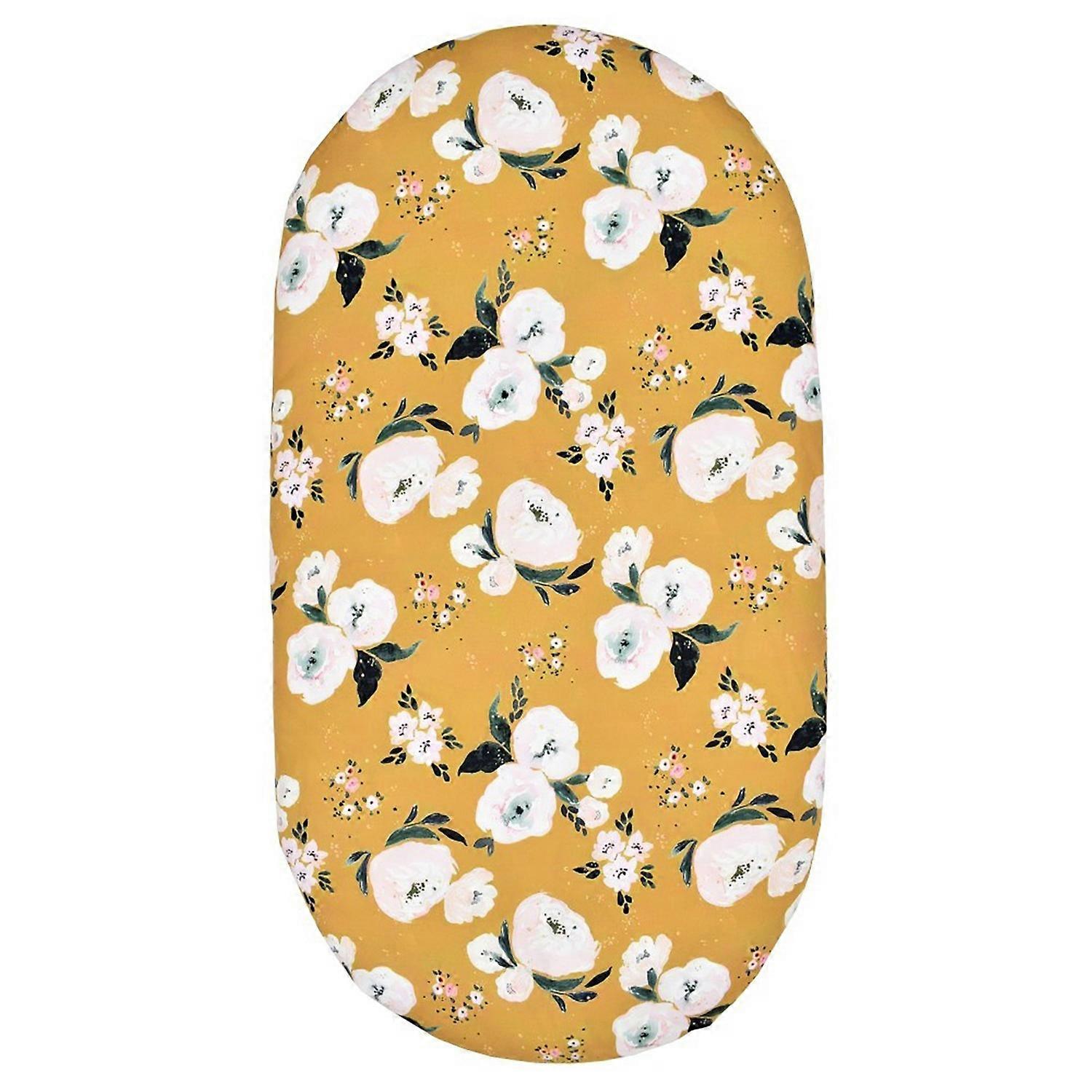 Baby Cradle Sheet Cartoon Printing Elastic Edge Easy Installation Fits Oval Round Rectangular