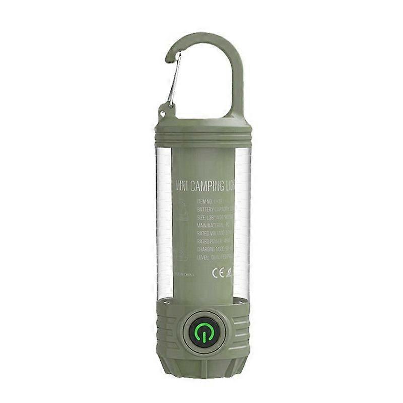 Multifunctional Portable Camping Light Mountaineering Fishing Tent Light Waterproof Hook Emergency Lighting Green