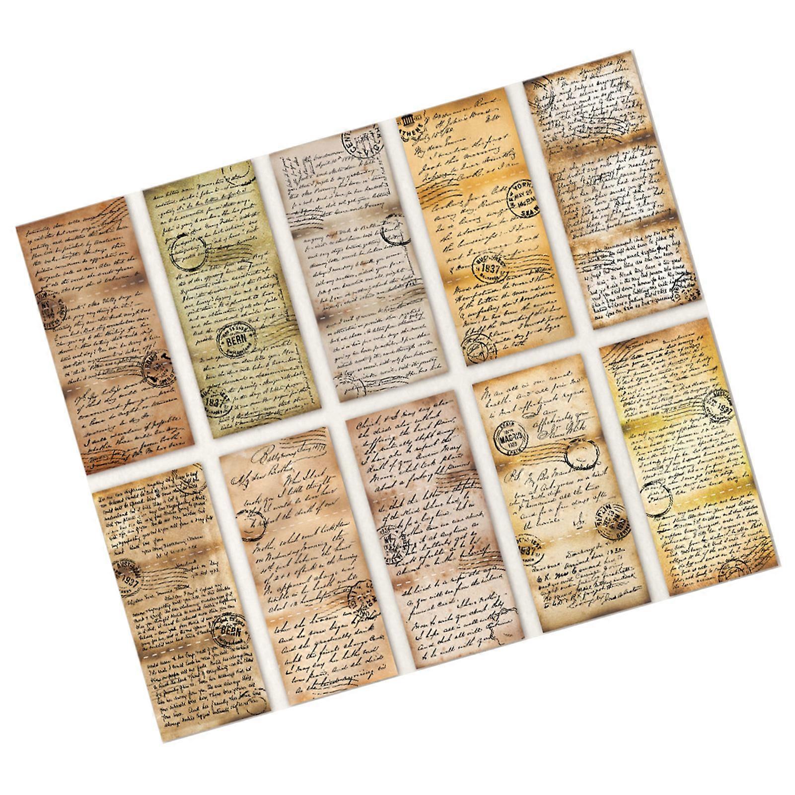 30 Sheets Scrapbook Paper Supplies Retro Different Patterns Light Durable Journaling Paper for Decoration Card Making Type 3